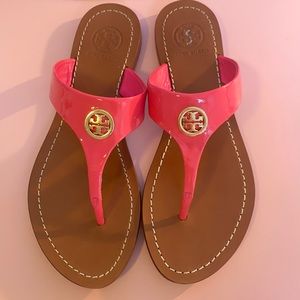 Tory Burch Pink Patent Leather Sandals